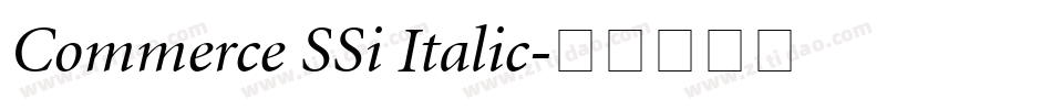 Commerce SSi Italic字体转换